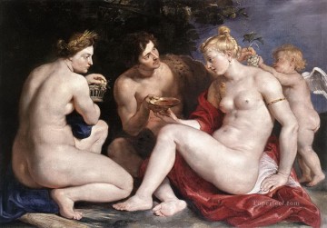  Ceres Painting - Venus Cupid Bacchus and Ceres Peter Paul Rubens nude